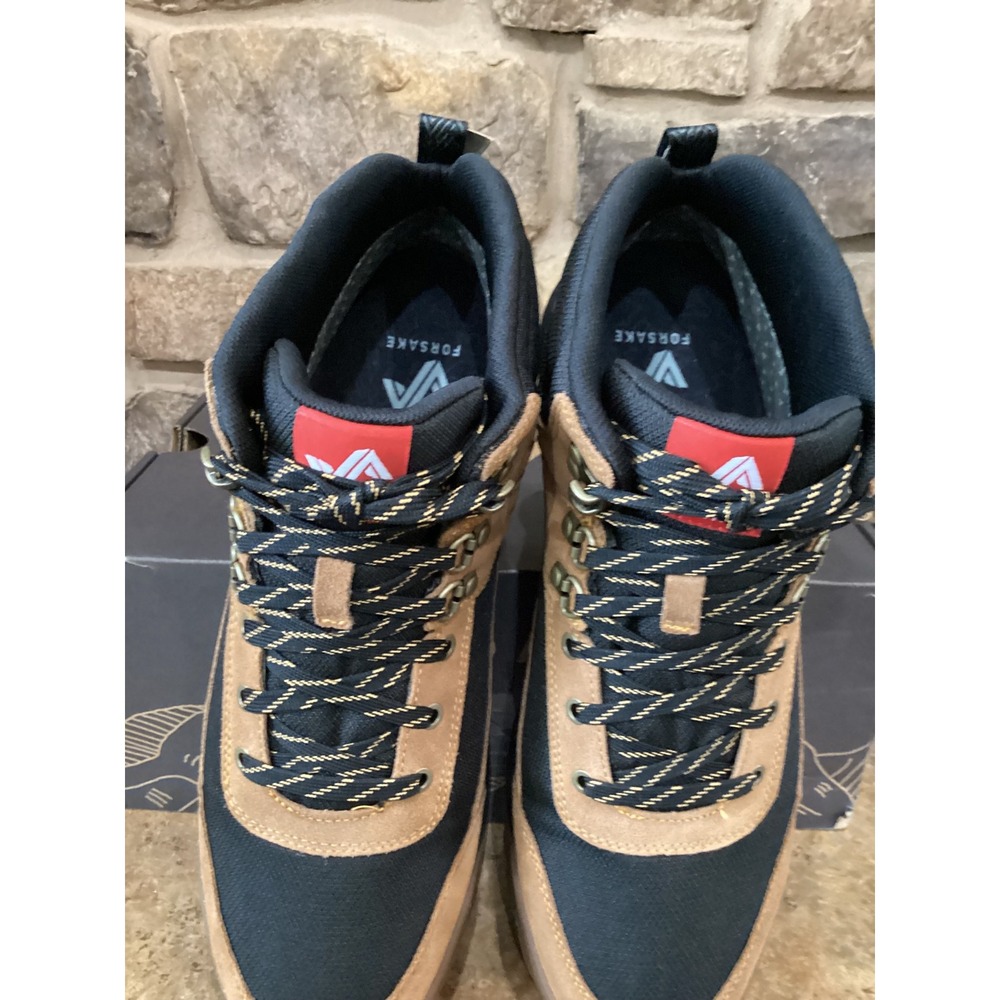 Forsake M Fifteen M WP Mens 11 Waterproof Hiking Boots Tan Black M80060 NEW - Picture 3 of 8